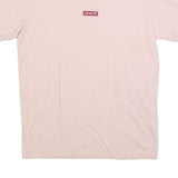LEVI'S Mens Pale Pink Cotton Blend T-Shirt S Short Sleeve Crew Neck Classic Logo