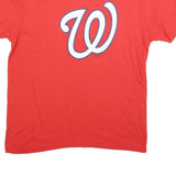 MAJESTIC Mens Red Washington Graphic T-Shirt XL Short Sleeve Crew Neck Cotton