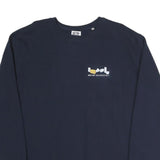 RUSSELL ATHLETIC Mens Navy Blue Cotton Blend Crew Neck XL Sweatshirt Logo Print
