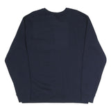 RUSSELL ATHLETIC Mens Navy Blue Cotton Blend Crew Neck XL Sweatshirt Logo Print