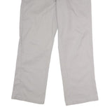 DICKIES Mens Polyester Blend Grey Classic Straight Trousers W33 L30 Workwear Zip