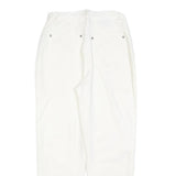CERRUTI Womens Cotton Blend White Regular Fit Straight Leg Trousers W26 L27