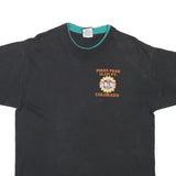 SIGNAL Mens Black Tee L Short Sleeve Crew Neck Pikes Peak Colorado Printed Logo