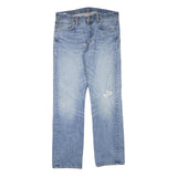 LEVI'S 501 Mens Jeans Blue Regular Straight Denim Medium W34 L32 Classic Button