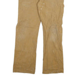 DICKIES Mens Jeans Beige Regular Straight Denim W34 L32 Workwear Utility Pants