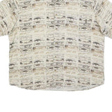 WOOLRICH Mens Cream & Brown Patterned Cotton Blend Shirt XL Casual Summer