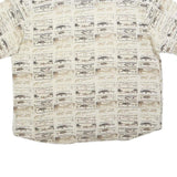 WOOLRICH Mens Cream & Brown Patterned Cotton Blend Shirt XL Casual Summer