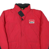 MARLBORO Mens Red & Black Zip Jacket XL Polyester Blend Casual Outdoor