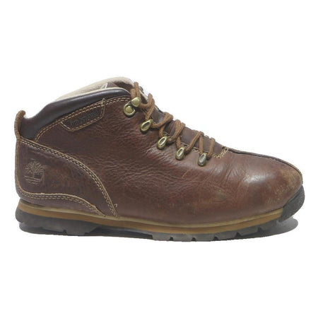 TIMBERLAND Brown Boys Lace-Up Leather Boots UK 6 Durable Outdoor Footwear