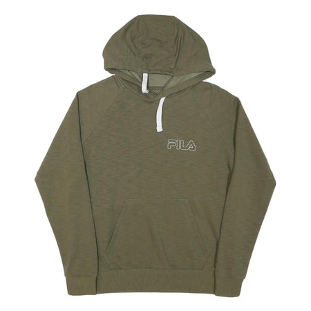 FILA Boys Green M Hoodie Cotton Blend Pullover Hooded Jumper Drawstring