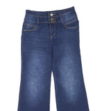 CP COMPANY Womens Jeans Blue Regular Flared Denim Medium W30 L28 Zip Cotton