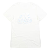 ADIDAS Mens White Cotton Blend T-Shirt S Short Sleeve Crew Neck Logo Graphic