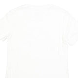 ADIDAS Mens White Cotton Blend T-Shirt S Short Sleeve Crew Neck Logo Graphic