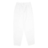 ESPRIT Womens Cotton White Classic Straight Trousers W26 L34 Casual Zip