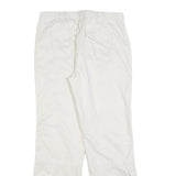 CECIL Womens Polyester Blend White Regular Fit Straight Leg Trousers W30 L32 Zip
