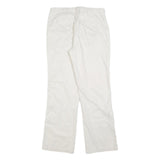 CECIL Womens Polyester Blend White Regular Fit Straight Leg Trousers W30 L32 Zip