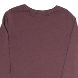 CALVIN KLEIN Womens Maroon & Pink Logo Print Pullover Crew Neck M Cotton Blend