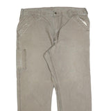 CARHARTT Mens Cotton Blend Beige Relaxed Straight Trousers W40 L32 Workwear
