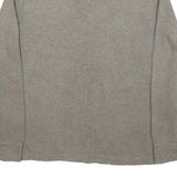 POLO RALPH LAUREN Mens Grey Cotton Pullover Plain 1/4 Zip Jumper L Classic Fit