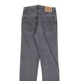 LEVI'S Womens Regular Grey Denim Raw Hem Jeans W24 L28 Distressed Button Fly