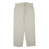 CARHARTT Mens Cotton Blend Beige Regular Fit Workwear Trousers W36 L32