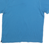 TOMMY HILFIGER Mens Blue Short Sleeve Plain Polo Shirt M Cotton Blend Classic