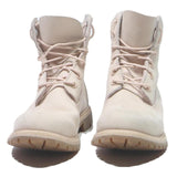 TIMBERLAND Womens Classic Lace-Up Ankle Boots Beige Leather UK 4.5 Sturdy