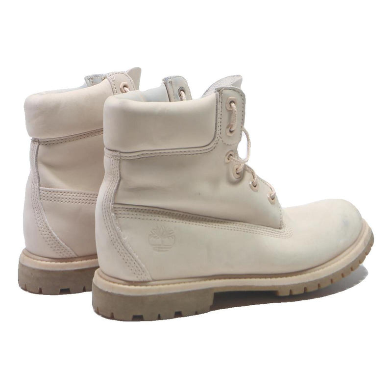 TIMBERLAND Womens Classic Lace-Up Ankle Boots Beige Leather UK 4.5 Sturdy