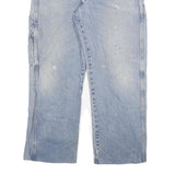 DICKIES Mens Relaxed Light Blue Denim Jeans W36 L29 Workwear Utility Pocket Zip