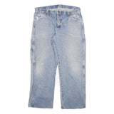 DICKIES Mens Relaxed Light Blue Denim Jeans W36 L29 Workwear Utility Pocket Zip