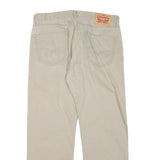 LEVI'S Mens Cotton Blend Beige Regular Fit Straight Leg Trousers W34 L28 Casual