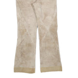 SPIETH & WENSKY Womens Leather Beige Regular Fit Straight Leg Trousers W30 L32