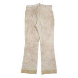 SPIETH & WENSKY Womens Leather Beige Regular Fit Straight Leg Trousers W30 L32