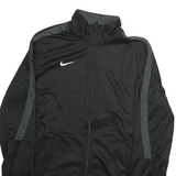 NIKE Womens Black & Dark Grey Zip Jacket S Polyester Sportswear Tracksuit Top