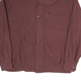 Mens Maroon Casual Zip Jacket L Polyester Blend Plain Lightweight Outerwear