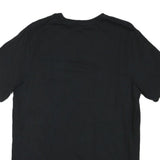 AIR JORDAN Mens Black Graphic T-Shirt L Short Sleeve Crew Neck Cotton Blend