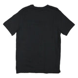 AIR JORDAN Mens Black Graphic T-Shirt L Short Sleeve Crew Neck Cotton Blend