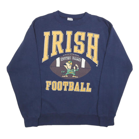 GALT SAND Mens Navy Irish Football Crew Neck L Sweatshirt Cotton Blend Comfort