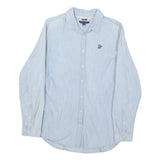 TOMMY HILFIGER Womens Blue Shirt L Cotton Blend Button Down Long Sleeve Classic