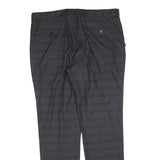 WESSI Mens Cotton Blend Grey Regular Straight Trousers W38 L32 Formal Workwear