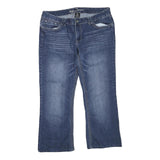 Ariya Womens Blue Regular Straight Denim Jeans W34 L25 Stylish Casual Zip