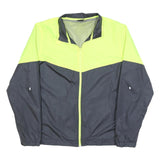 STARTER Mens Yellow & Grey Track Jacket L Polyester Blend Colourblock Zip