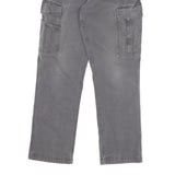CARHARTT Mens Cotton Blend Grey Relaxed Cargo Trousers W30 L28 Workwear