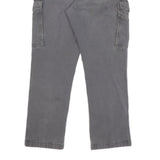 CARHARTT Mens Cotton Blend Grey Relaxed Cargo Trousers W30 L28 Workwear