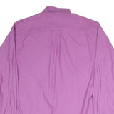 NAUTICA Mens Purple L Button Down Cotton Blend Shirt Classic Fit Casual Wear