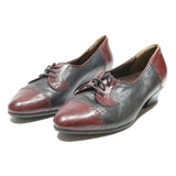 LEONARDO DA VINCI Womens Lace-Up Leather Two Tone Oxford Shoes UK 5 Elegant