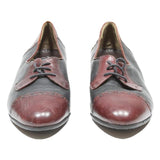 LEONARDO DA VINCI Womens Lace-Up Leather Two Tone Oxford Shoes UK 5 Elegant