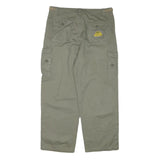 CAMAY Mens Cotton Blend Relaxed Beige Cargo Trousers W34 L28 Utility Pockets