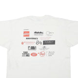 HANES Mens White Family Bike Day XL Short Sleeve Round Neck Printed T-Shirt