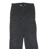 CARHARTT Mens Cotton Black Regular Cargo Trousers W30 L32 Workwear Casual Pants